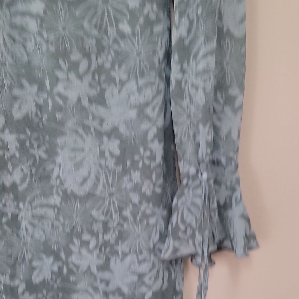 Y2k Sheer Ruffle Feminine Boho Duster Jacket Robe - Picture 8 of 11